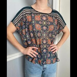 Clover Canyon Floral Sheer Top - Size S